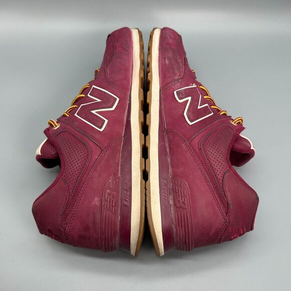 New Balance 574 Men's Size 13 Maroon Lace Up Low Top Athletic Running Sneaker - Picture 9 of 12